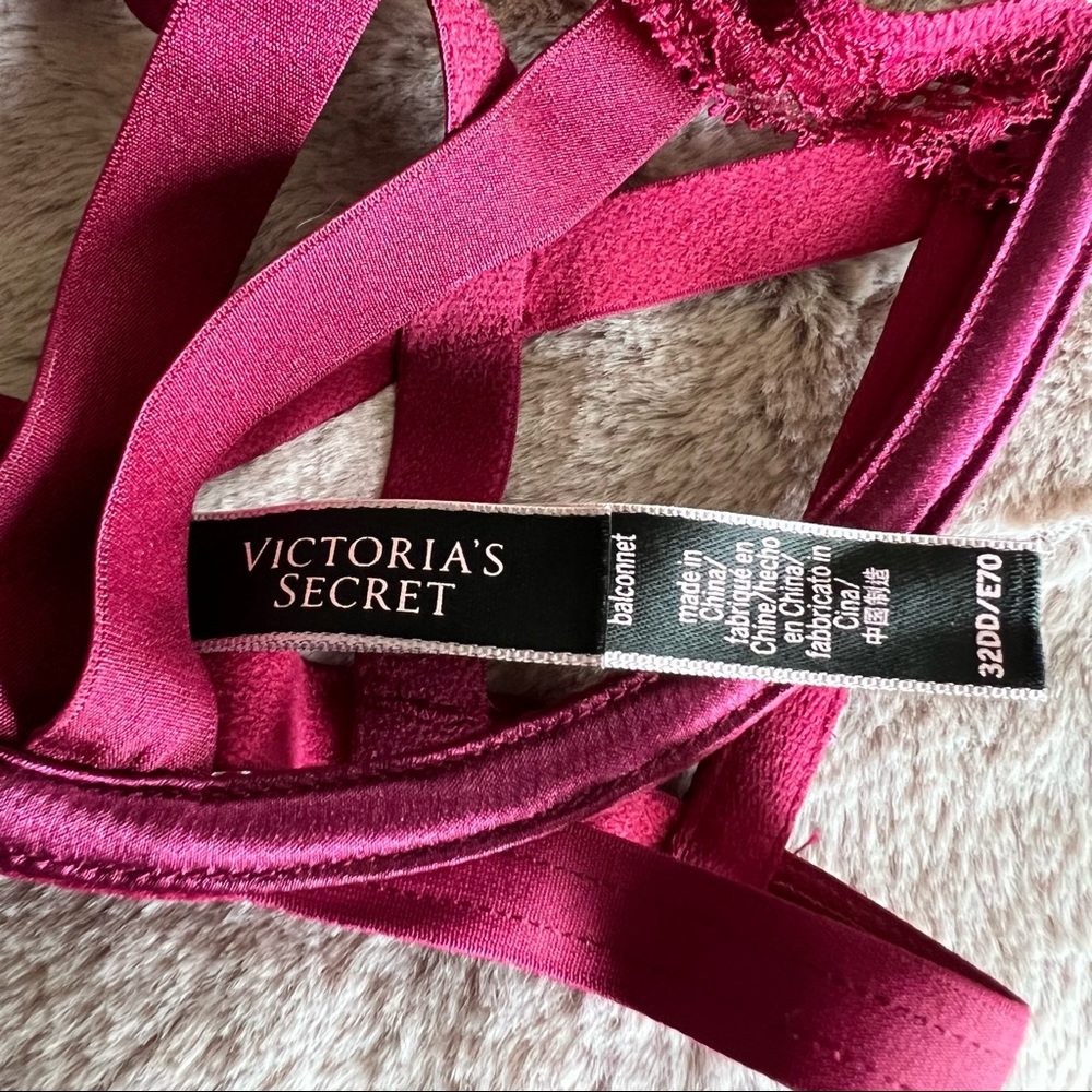 victoria's secret | very sexy balconet red strappy bra 32DD - Picture 4 of 5